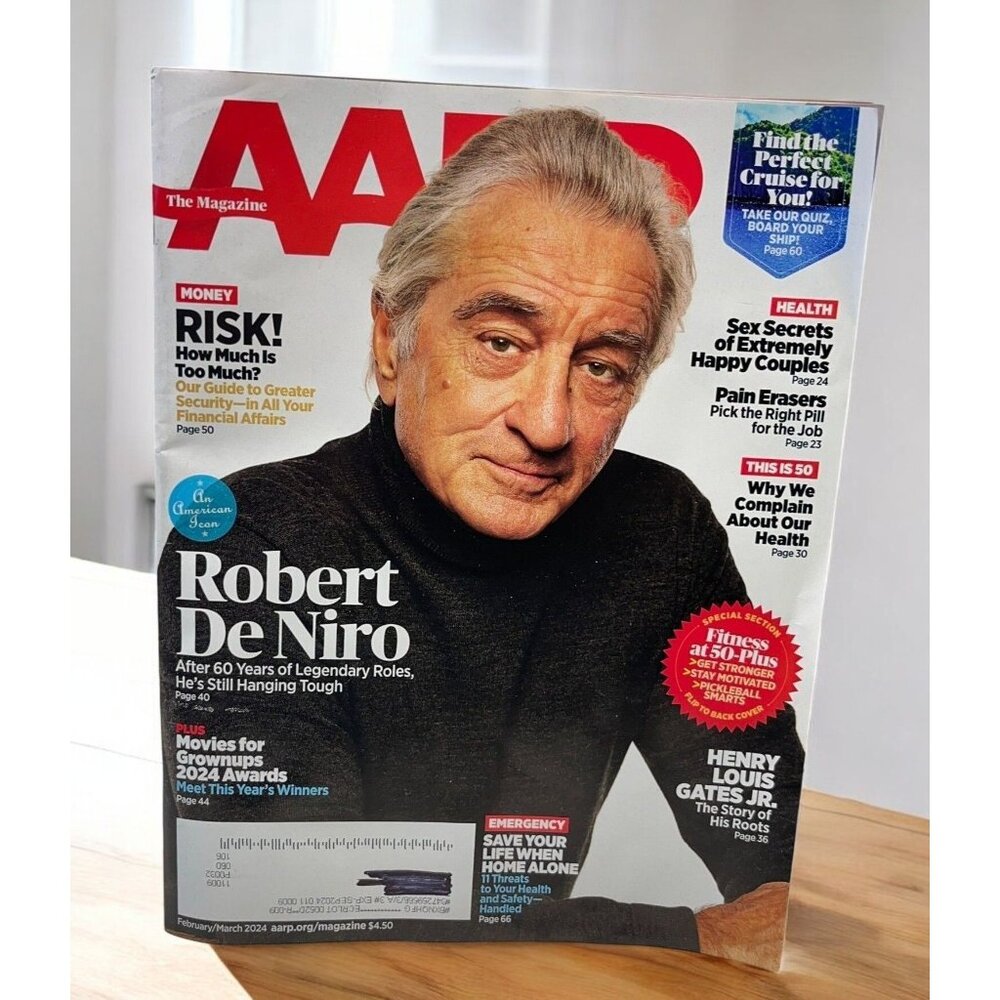 AARP Magazine February March 2024 Robert DeNiro Henry Lewis Gates Jr Pickleball